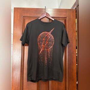 DC Comics The Flash Lightning Bolt Graphic Athletic Tee Men’s M Black